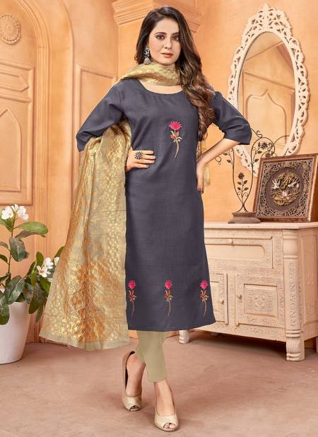 Gray Colour Ice Cream Rahul NX New Latest Designer Ethnic Wear Handloom Slab Salwar Suit Collection 1005